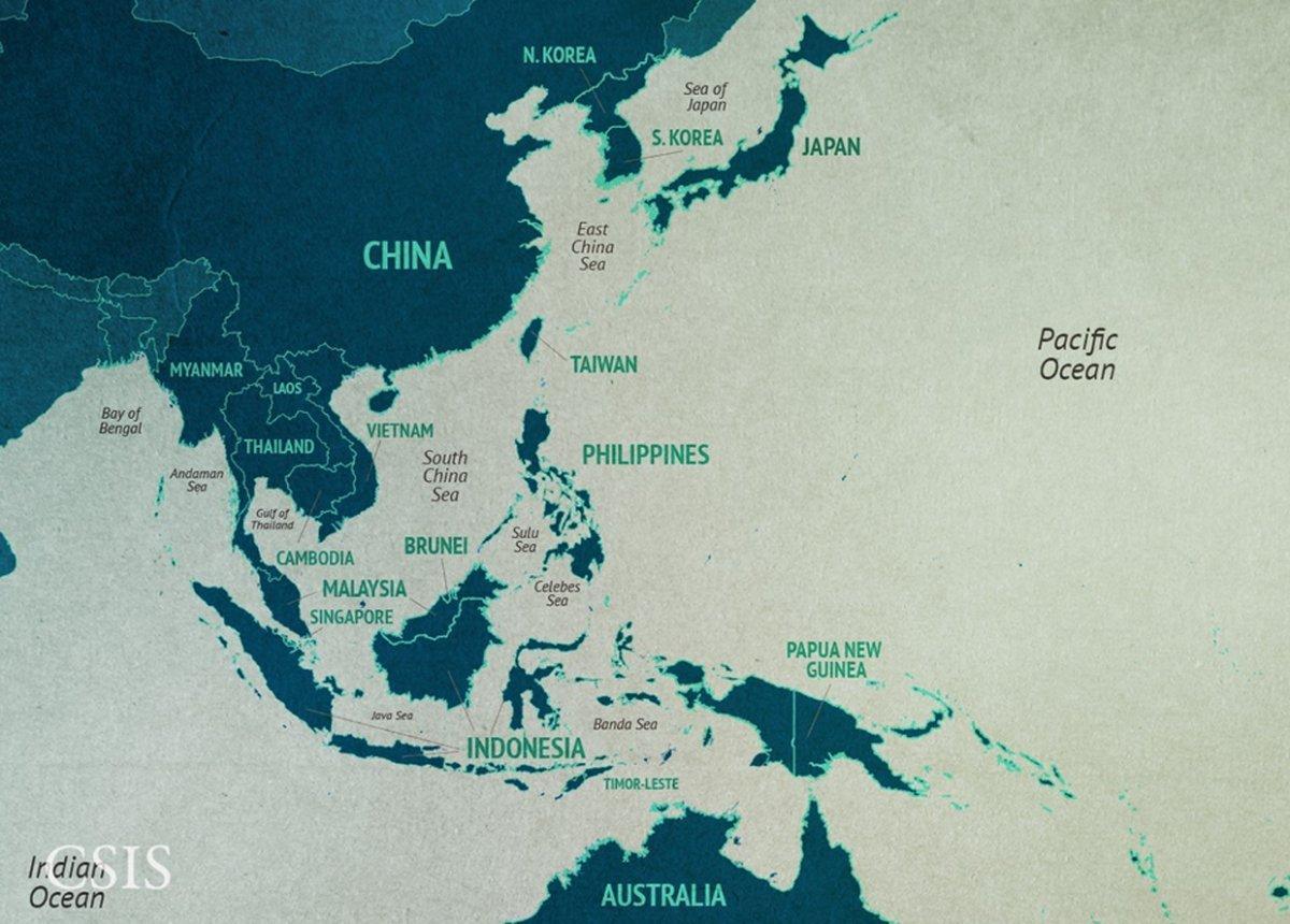 Kini juznom kineskom moru mapu