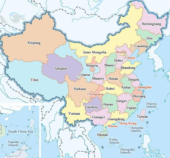 mapa Kini