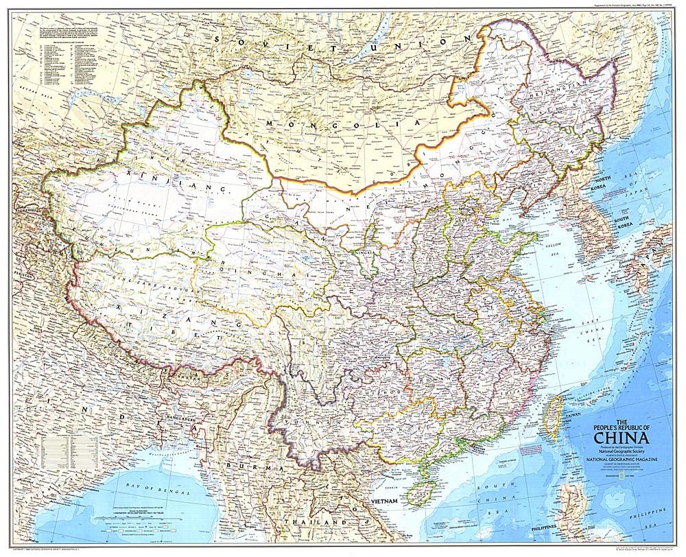 mapa republike Kine