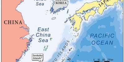 Mapa istoku Kine more