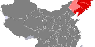 Sjeveroistok Kini mapu