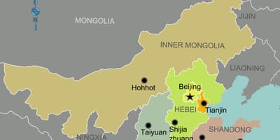 Mapa na sjeveru Kini